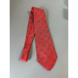 Brooksfield Red Patterned Silk Neck Tie - Italy Made